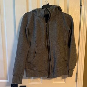 lululemon athletica Women's Gray Full-Zip Hooded Sweatshirt